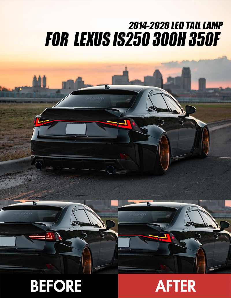 Lexus IS Tail Lights IS-B138G For Lexus IS (2014–2020) 15 Lexus IS Tail Lights