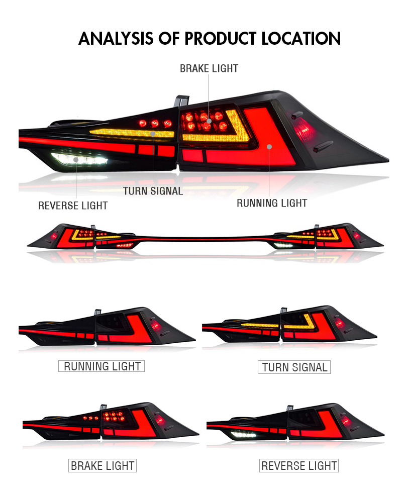 Lexus IS Tail Lights IS-B138G For Lexus IS (2014–2020) 16 Lexus IS Tail Lights