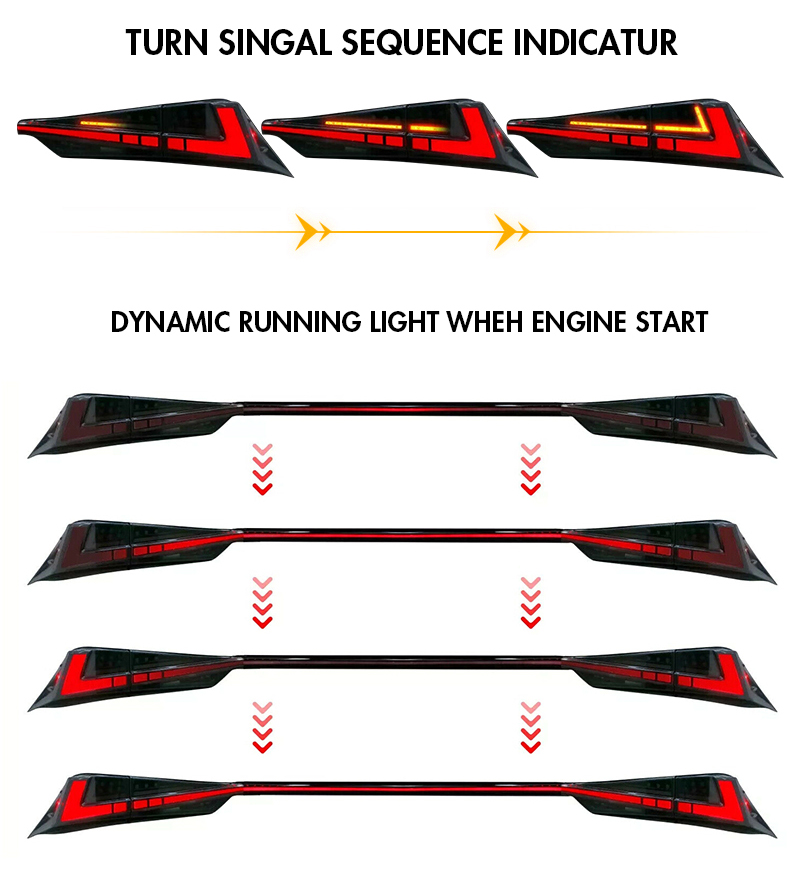 Lexus IS Tail Lights IS-B138G For Lexus IS (2014–2020) 17 Lexus IS Tail Lights