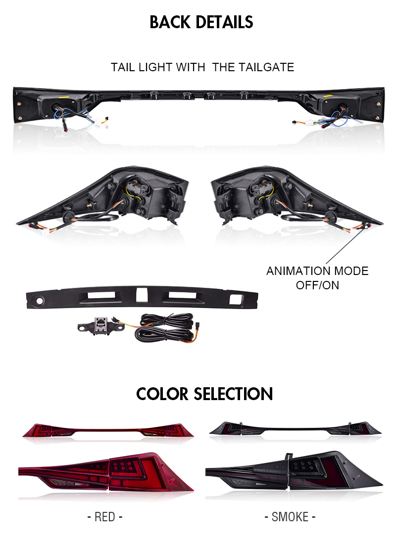Lexus IS Tail Lights IS-B138G For Lexus IS (2014–2020) 18 Lexus IS Tail Lights