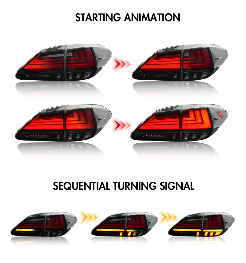 Lexus RX Tail Lights RX-B134 For Lexus RX350 / RX450h (2009–2015) 19 Lexus RX Tail Lights