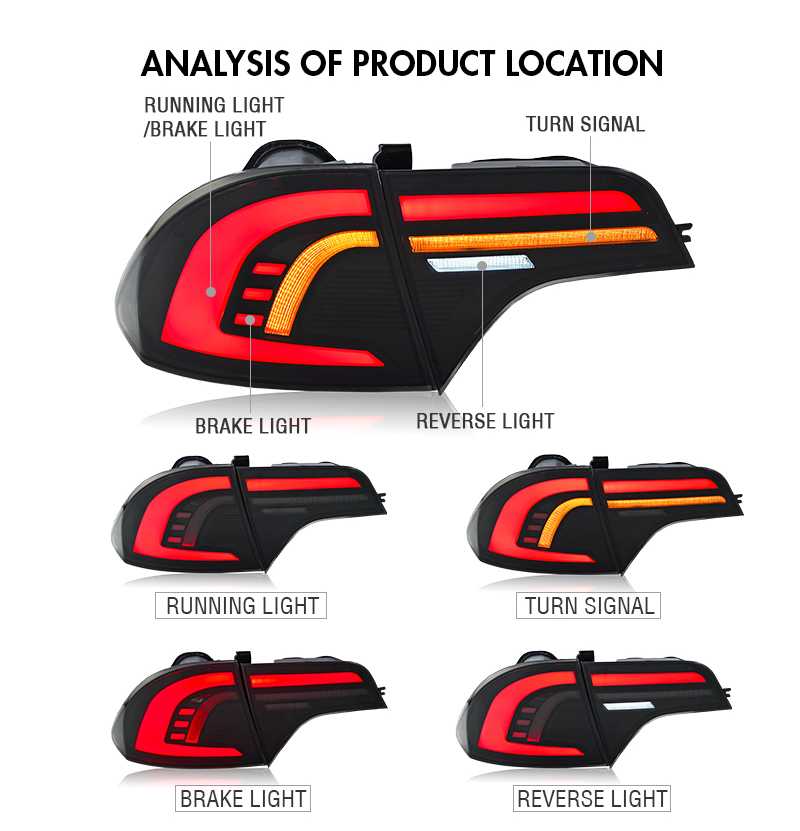 Honda Civic Tail Lights SY-B284 For Honda Civic Sedan (2006–2011) 16 Civic Tail Lights