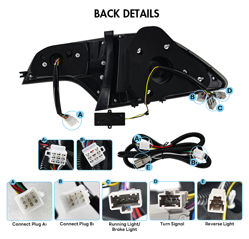 Honda Civic Tail Lights SY-B284 For Honda Civic Sedan (2006–2011) 18 Civic Tail Lights