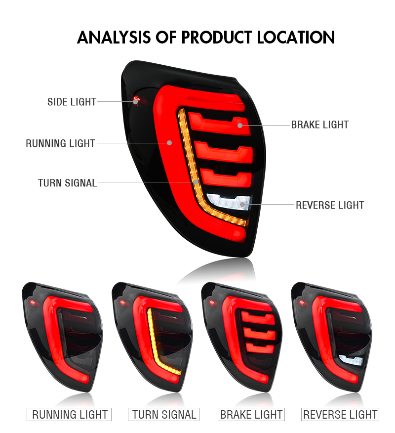 Toyota RAV4 Tail Lights RF-B221 For Toyota RAV4 (2009–2012) 16 RAV4 Tail Lights