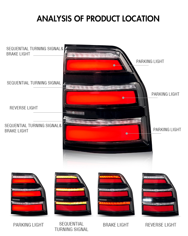 Mitsubishi Pajero Tail Lights PJL-B124B For Mitsubishi Pajero (2006–2020) 18 Pajero Tail Lights