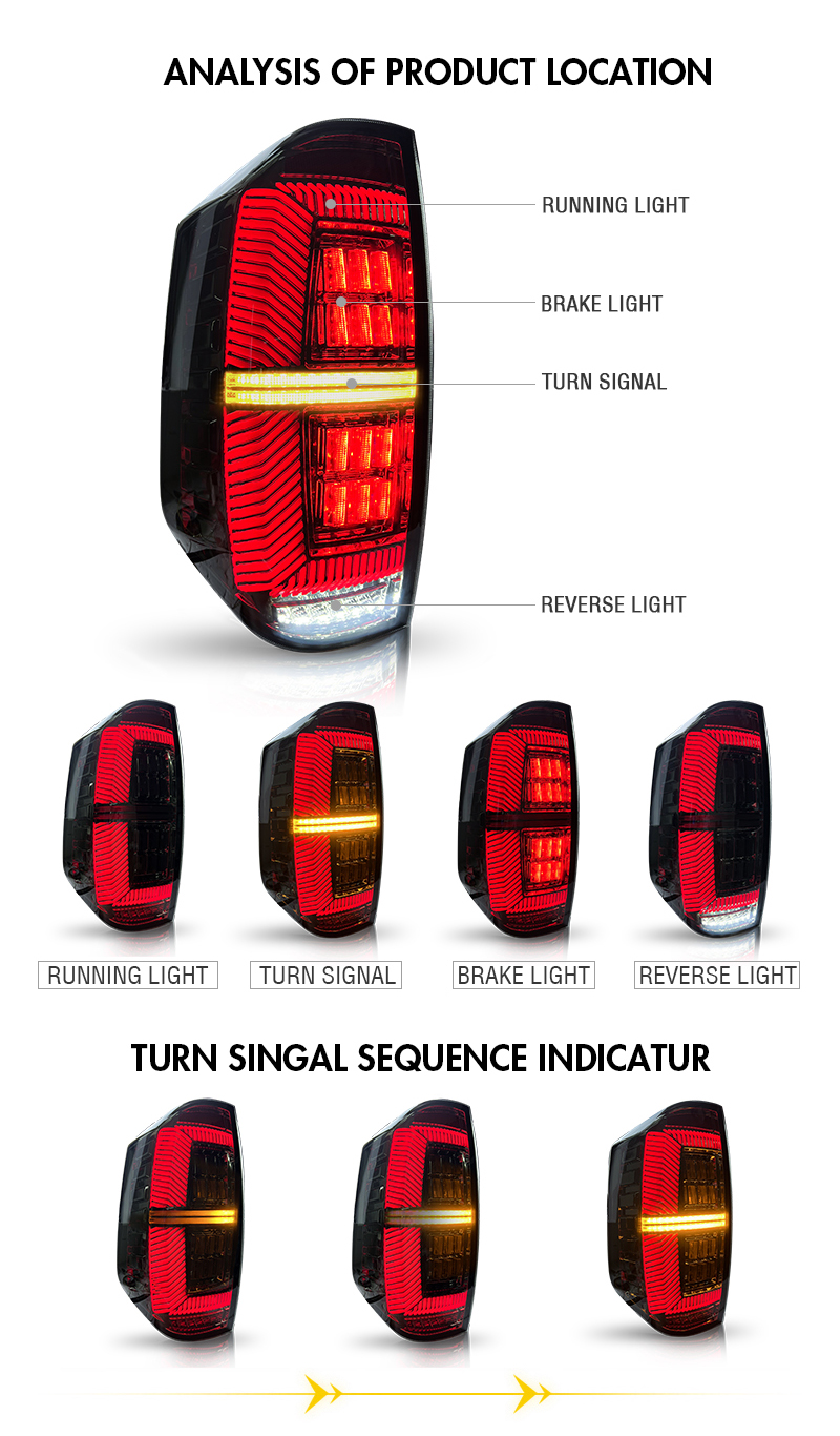 Toyota Tundra Tail Lights TT-B181 For Toyota Tundra (2014–2021) 14 Tundra Tail Lights