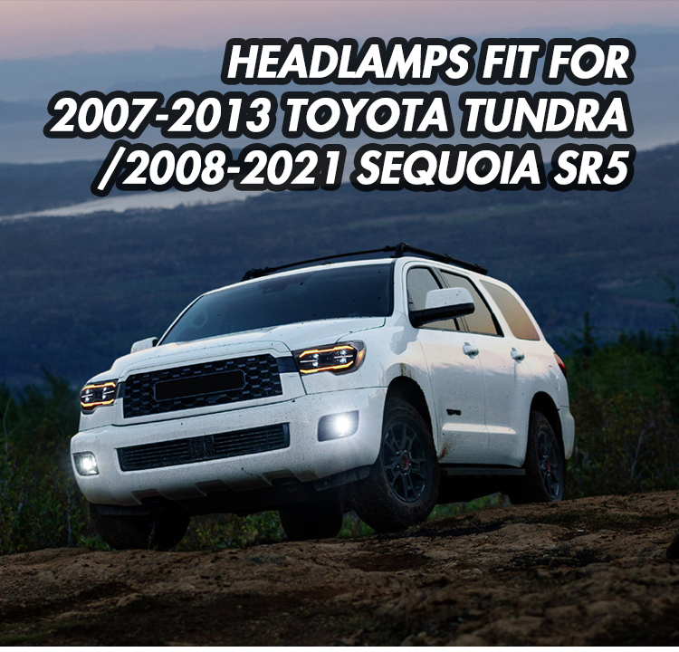 Toyota Tundra / Sequoia Headlights TT-A283-A For Toyota Tundra (2007–2013) / Sequoia (2008–2021) Head Lamp 17 Sequoia Headlights