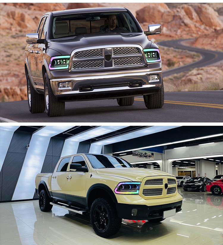 Dodge RAM Headlights A207-4T-RGB For RAM 1500 (2009–2018) / 2500 (2010–2018) Head Lamp 29 Dodge RAM Headlights