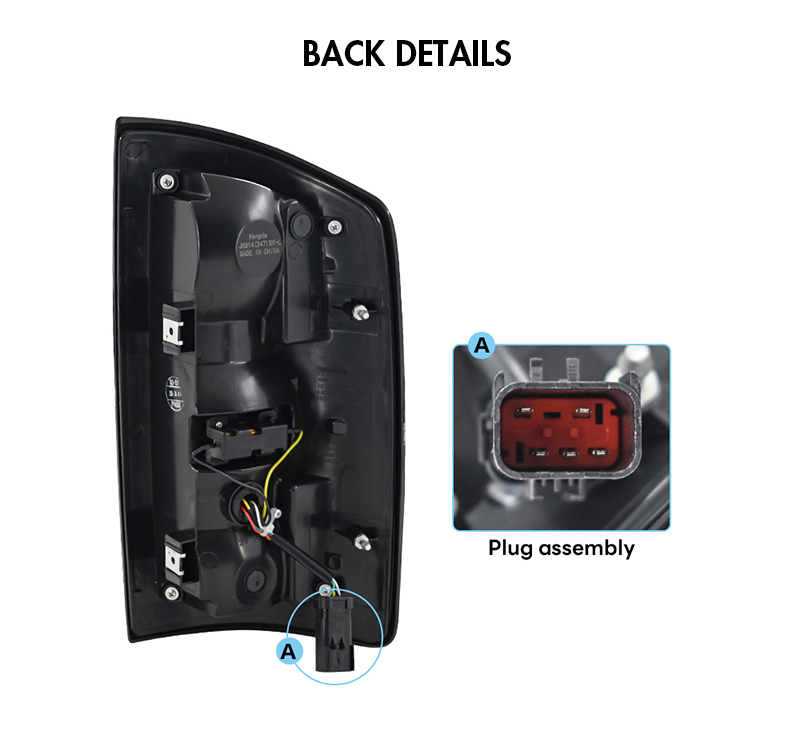 Dodge RAM Tail Lights RAM-B176-A For Dodge RAM (2002–2006) 18 Dodge RAM Tail Lights