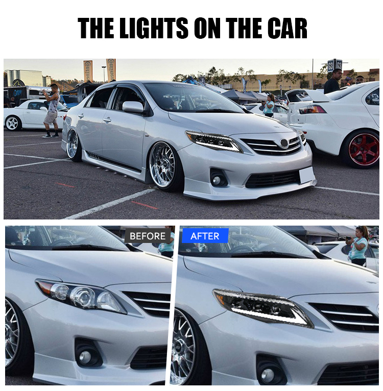 Toyota Corolla Headlights LL-A103 LED Headlamp For Toyota Corolla (2011–2013) 18 Corolla Headlights