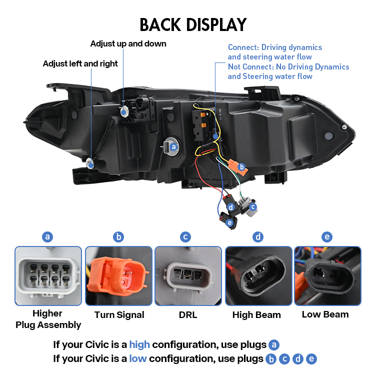 Honda Civic Headlights SY-A214 For Honda Civic (2022) Head Lamp 21 Civic Headlights