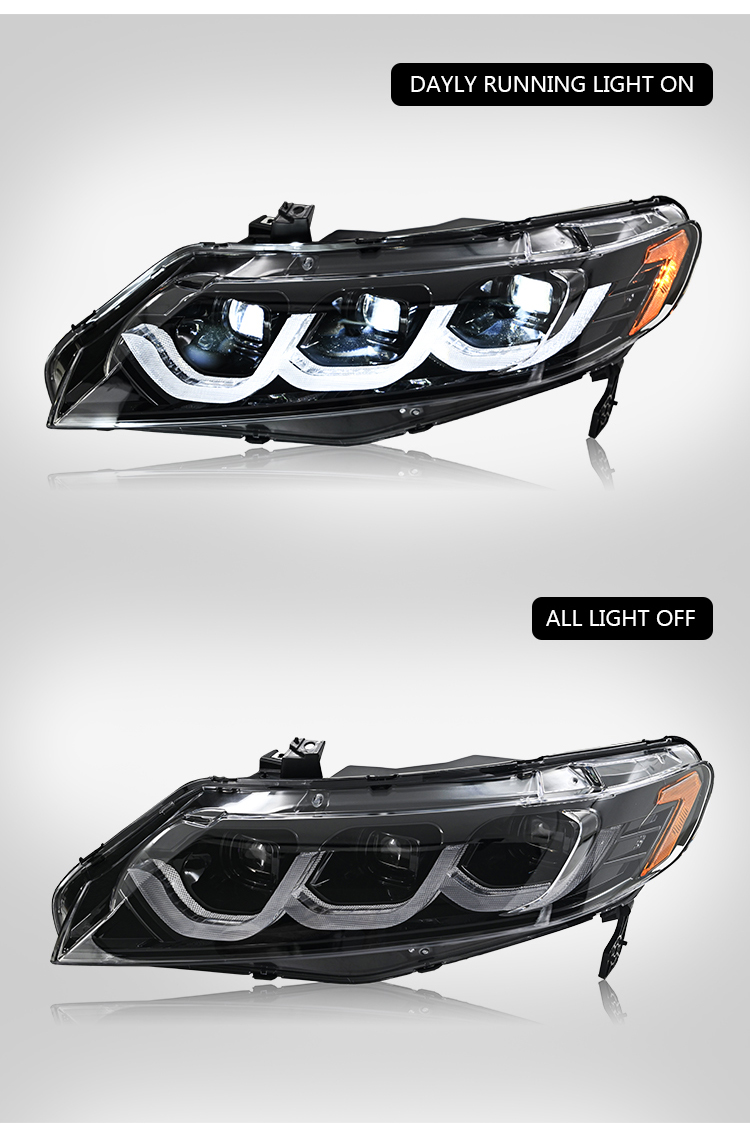 Honda Civic Headlights SY-A284 For Honda Civic (2006–2011) Head Lamp 20 Civic Headlights