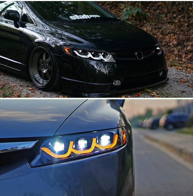 Honda Civic Headlights SY-A284 For Honda Civic (2006–2011) Head Lamp 24 Civic Headlights