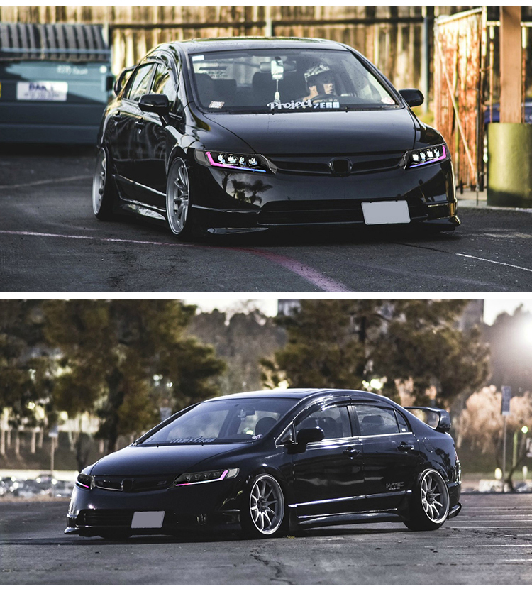 Honda Civic RGB Headlights A285-RGB For Honda Civic (2006–2011) Head Lamp 29 Civic RGB Headlights