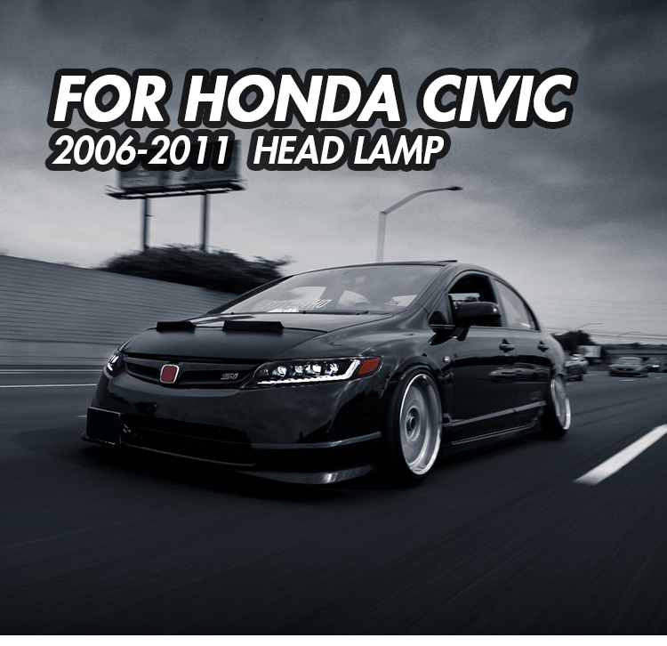 Honda Civic Headlights SY-A285 For Honda Civic (2006–2011) Head Lamp 17 Civic Headlights