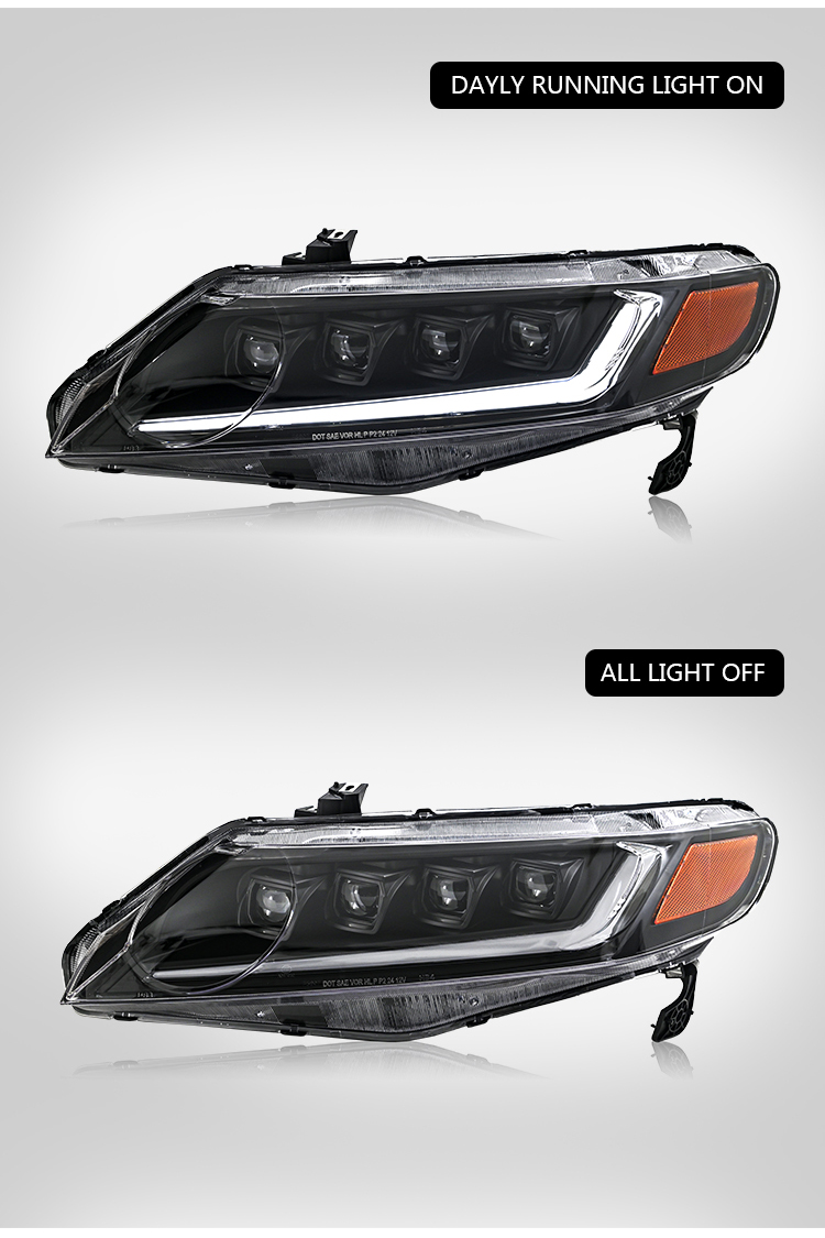 Honda Civic Headlights SY-A285 For Honda Civic (2006–2011) Head Lamp 20 Civic Headlights