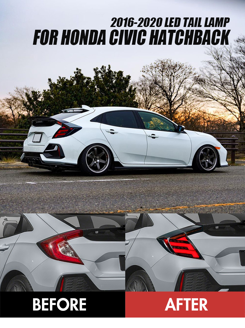 Honda Civic Hatchback Tail Lights SY-B110B For Honda Civic (2016–2021) 15 Civic Hatchback Tail Lights