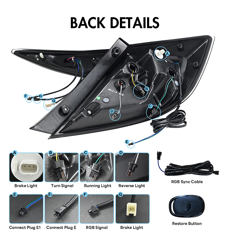 Honda Civic Tail Lights SY-B111-B / SY-B111-RGB For Honda Civic (2016–2019) 27 Civic Tail Lights