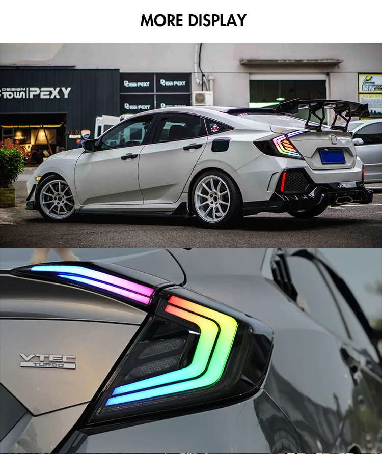 Honda Civic Tail Lights SY-B111-B / SY-B111-RGB For Honda Civic (2016–2019) 28 Civic Tail Lights