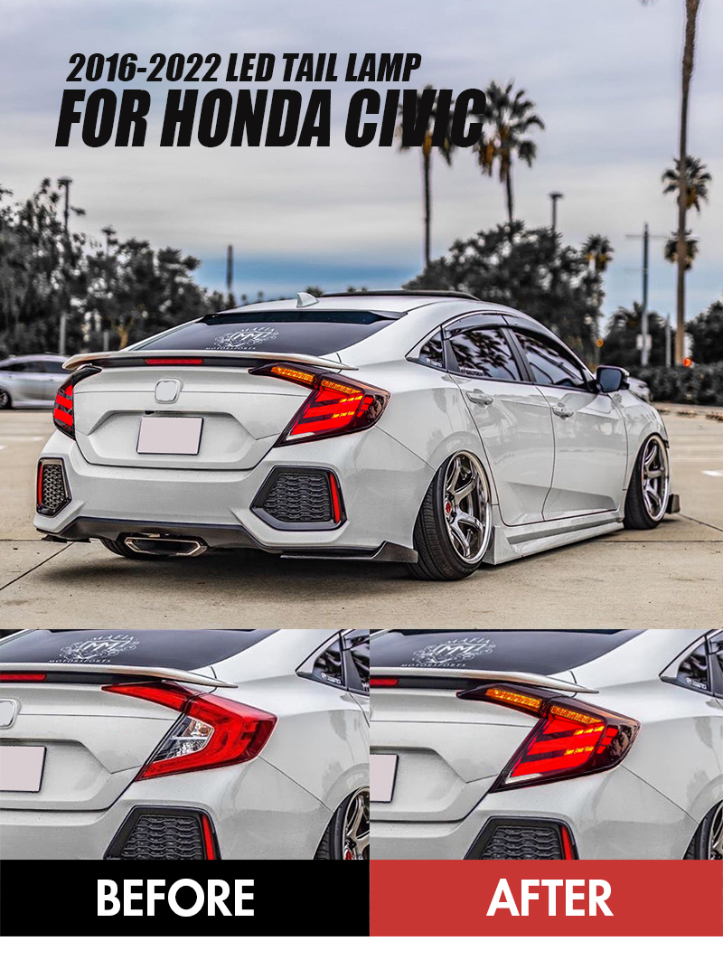 Honda Civic Tail Lights SY-B111W For Honda Civic (2016–2021) 13 Civic Tail Lights