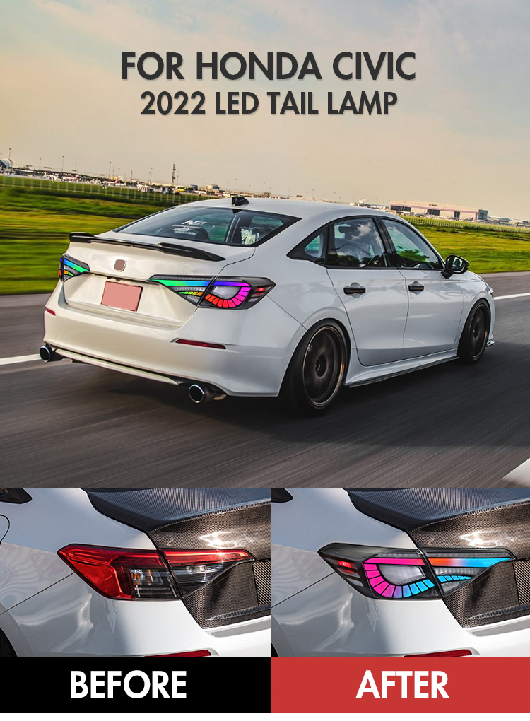 Honda Civic Tail Lights SY-B168-RGB For Honda Civic (2022–Present) 19 Civic Tail Lights