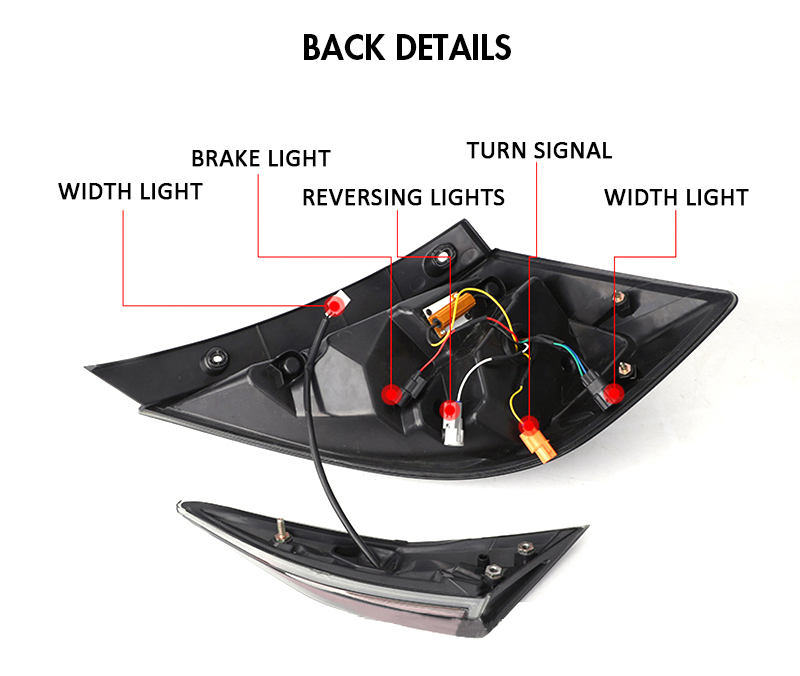 Honda Civic Tail Lights SY-B111H-S For Honda Civic (2016–2021) 17 Civic Tail Lights