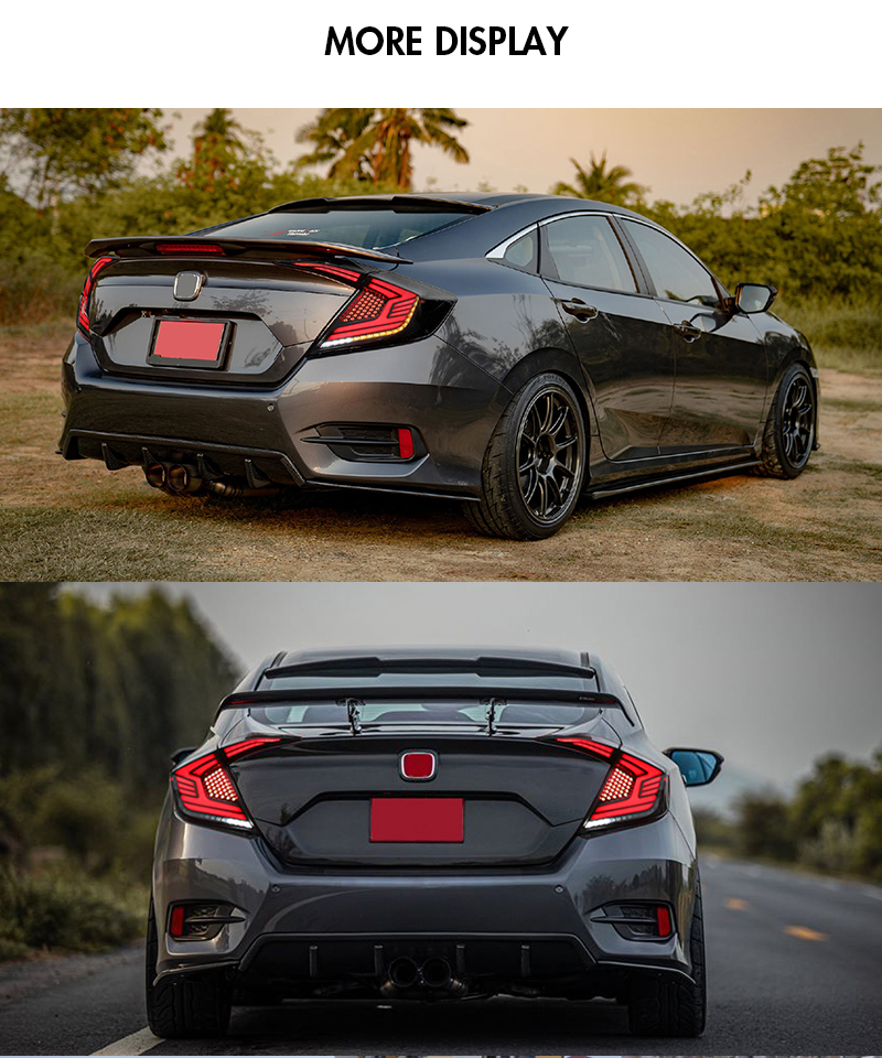Honda Civic Tail Lights SY-B111H-S For Honda Civic (2016–2021) 19 Civic Tail Lights