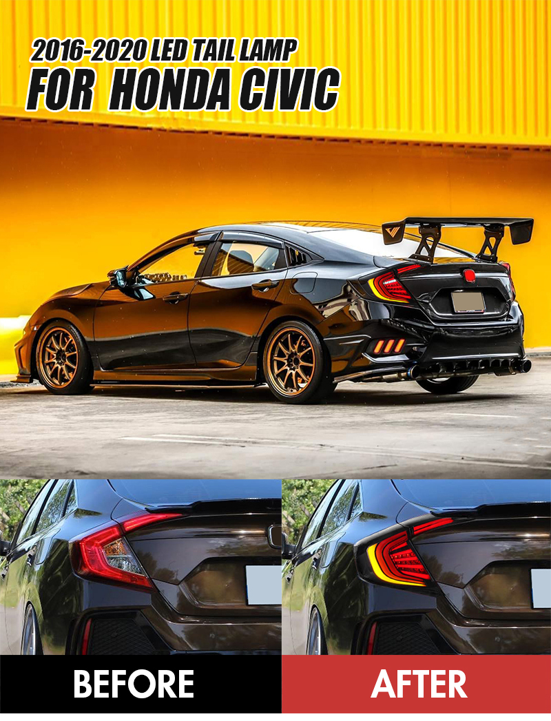 Honda Civic Tail Lights SY-B111L For Honda Civic (2016–2022) 13 Civic Tail Lights