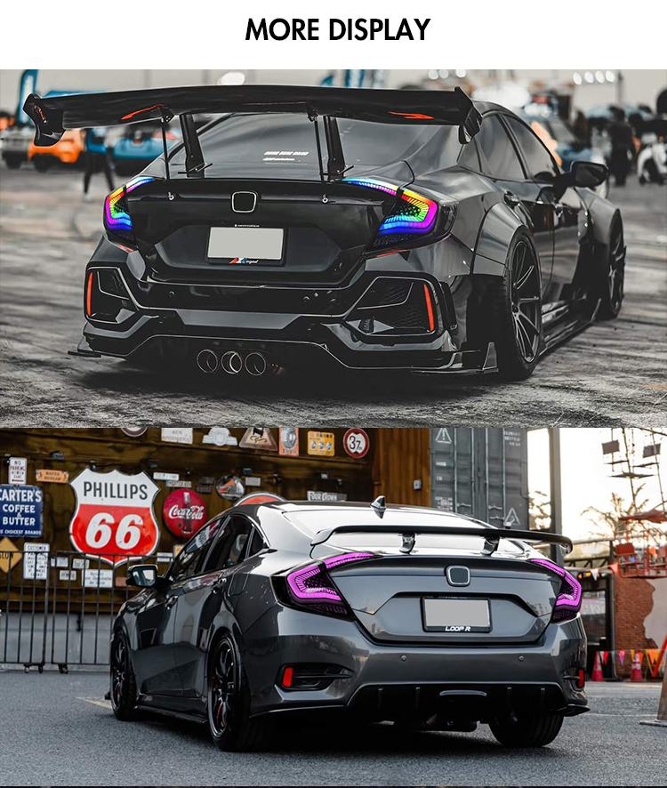 Honda Civic Tail Lights SY-B111C / SY-B111C-RGB For Honda Civic (2016–2021) 25 Civic Tail Lights