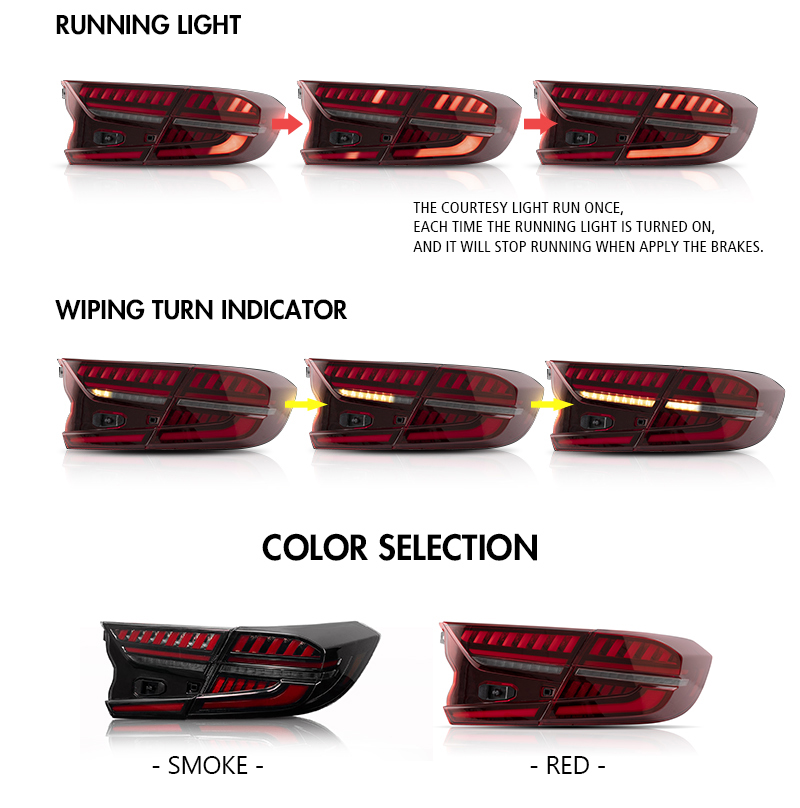 Honda Accord Tail Lights YG-B108D For Honda Accord (2018–2022) 17 Accord Tail Lights