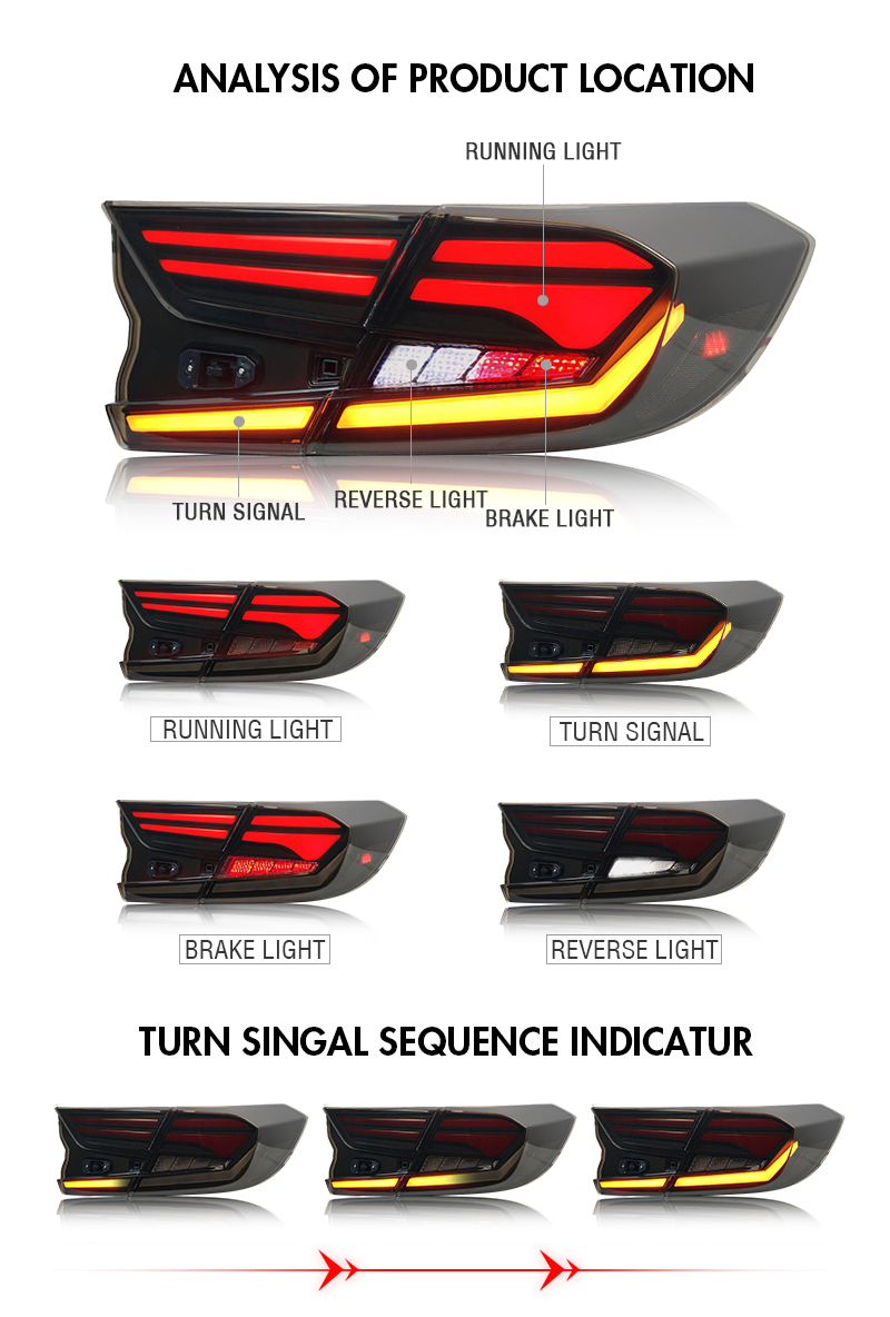 Honda Accord Tail Lights YG-B108F For Honda Accord (2018–2022) 14 Accord Tail Lights
