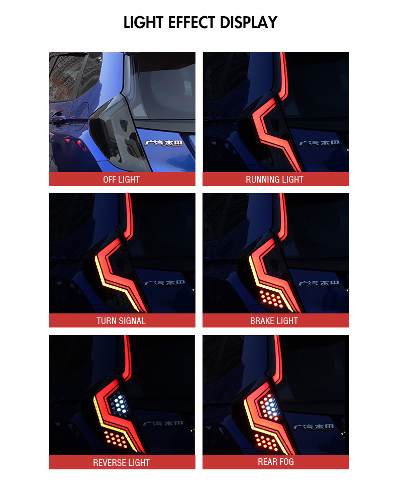 Honda Fit / Jazz Tail Lights FD-B109 For Honda Fit / Jazz (2014–2018) 18 Jazz Tail Lights