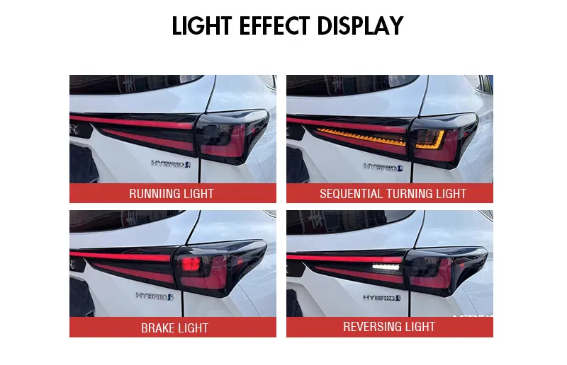 Toyota Highlander Tail Lights HLD-B219G-S For Toyota Highlander (2020–2024) 21 Highlander Tail Lights