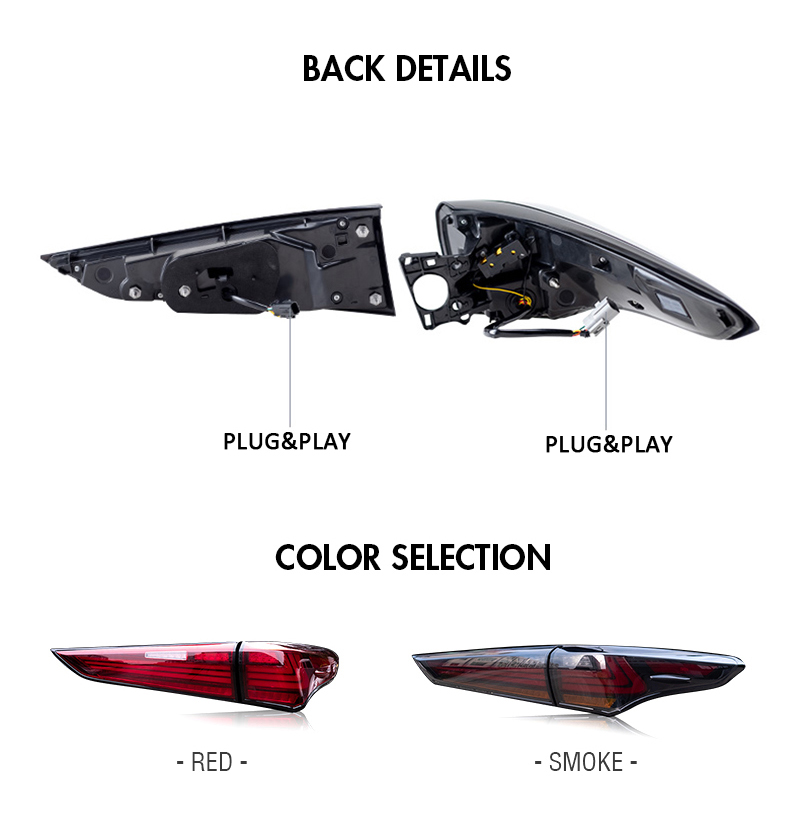 Toyota Highlander Tail Lights HLD-B224 For Toyota Highlander (2021–2023) 15 Highlander Tail Lights