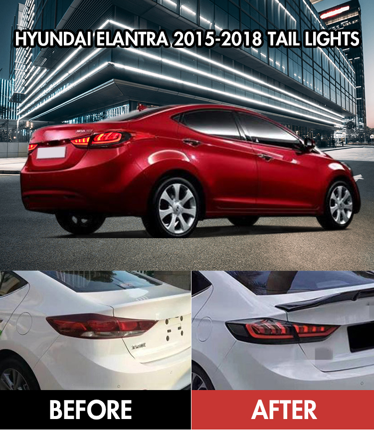 Hyundai Elantra Tail Lights LD-B114 For Hyundai Elantra (2015–2018) 11 Elantra Tail Lights