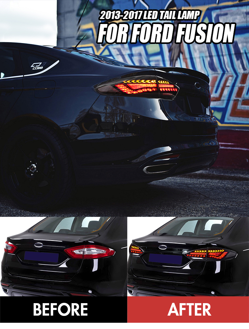 Ford Fusion Tail Lights MDO-B137L For Ford Fusion (2013–2016) LED Tail Lamp 13 Fusion Tail Lights