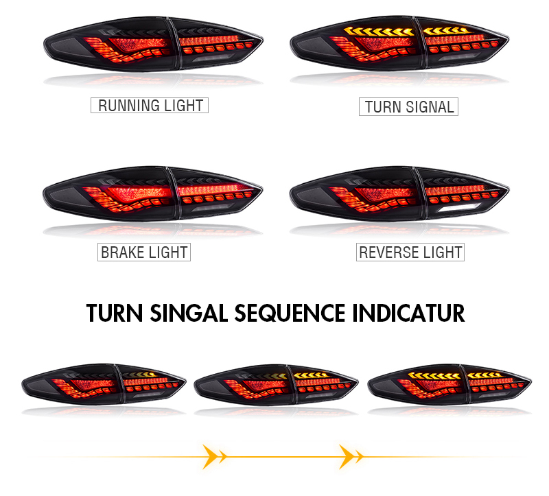 Ford Fusion Tail Lights MDO-B137L For Ford Fusion (2013–2016) LED Tail Lamp 15 Fusion Tail Lights