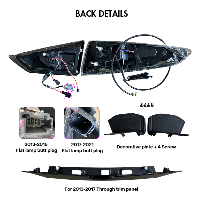 Ford Fusion Tail Lights MDO-B137L For Ford Fusion (2013–2016) LED Tail Lamp 16 Fusion Tail Lights