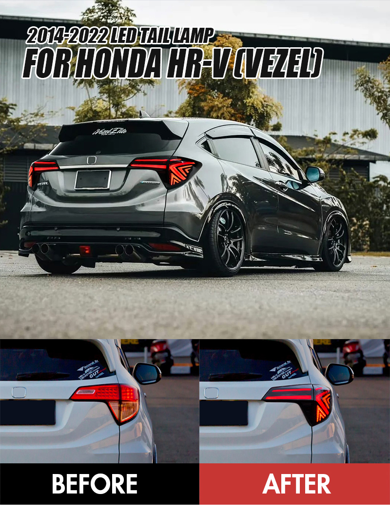 Honda HR-V Tail Lights HRV-B112B For Honda HR-V (2016–2019) 15 HR-V Tail Lights