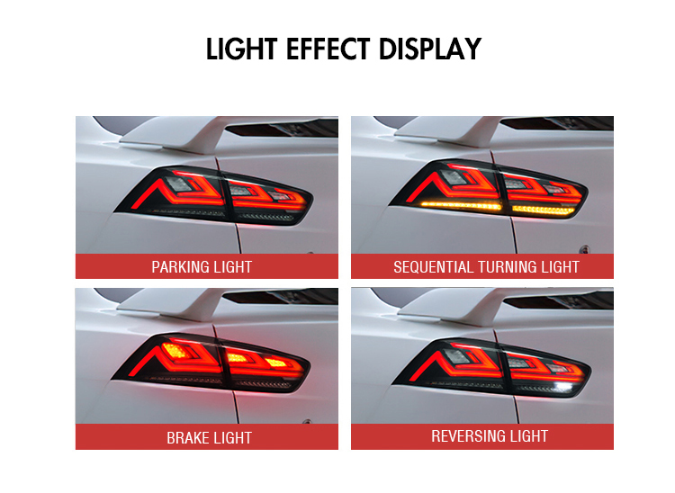 Mitsubishi Lancer Tail Lights YS-B126 For Mitsubishi Lancer (2008–2017) 18 Lancer Tail Lights