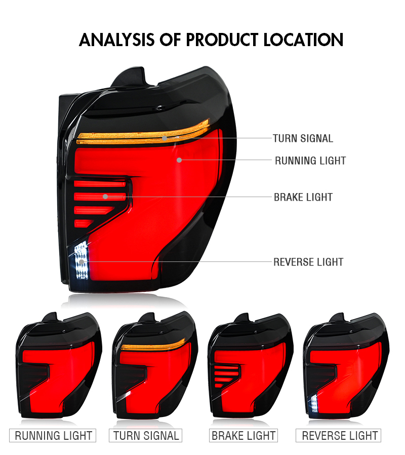 Toyota 4Runner Tail Lights CB-B215K-S For Toyota 4Runner (2010–2023) 16 4Runner Tail Lights