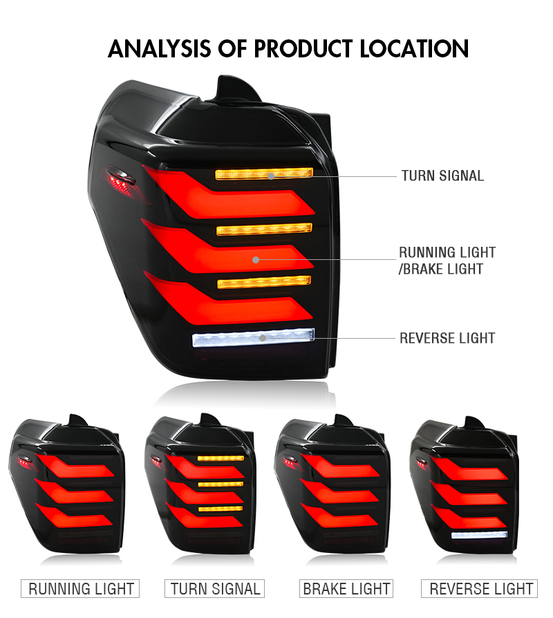 Toyota 4Runner Tail Lights CB-B604-S For Toyota 4Runner (2010–2020) 16 4Runner Tail Lights