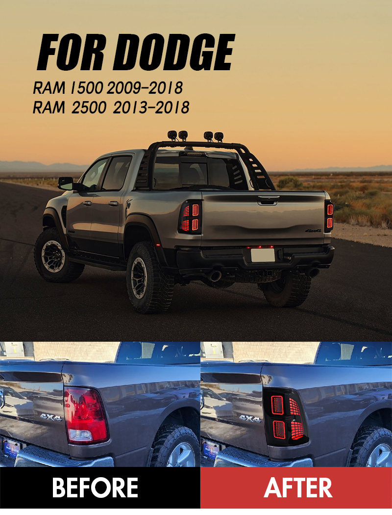 Dodge RAM Tail Lights RAM-B175-S For RAM 1500 (2009–2018) / 2500 (2013–2018) 15 Dodge RAM Tail Lights