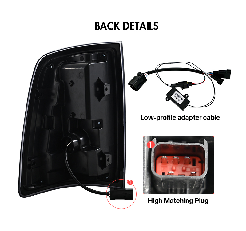 Dodge RAM Tail Lights RAM-B175-S For RAM 1500 (2009–2018) / 2500 (2013–2018) 18 Dodge RAM Tail Lights