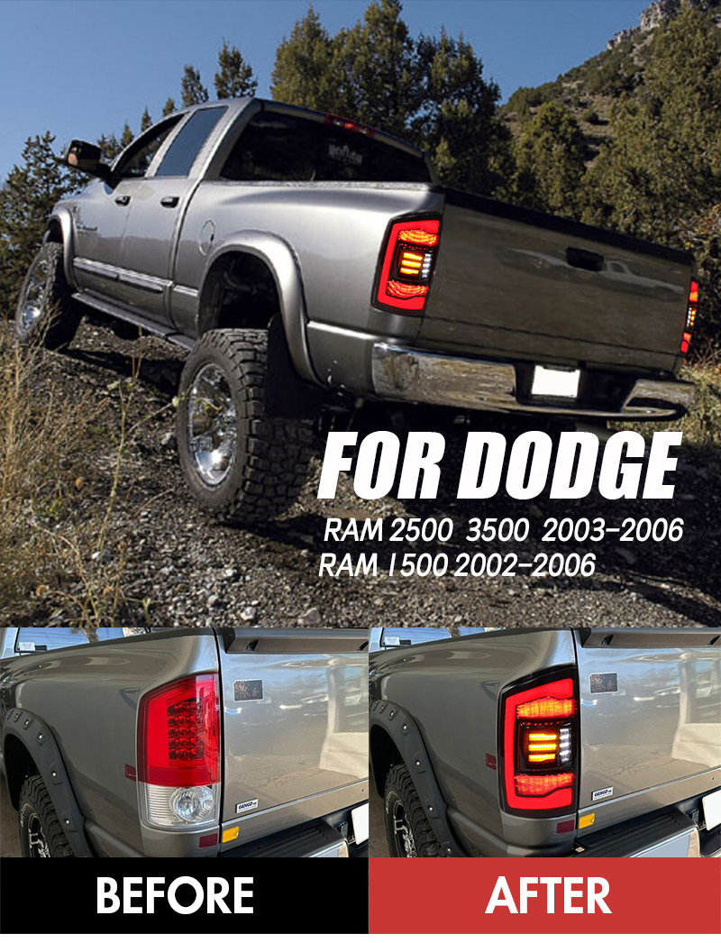 Dodge RAM Tail Lights RAM-B173 For RAM 1500 (02-06) / 2500/3500 (03-06) 15 RAM Tail Lights