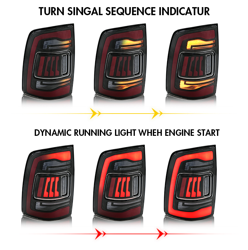 Dodge RAM Tail Lights RAM-B174 For RAM 1500 (2009–2018) & 2500/3500 (2010–2018) 19 RAM Tail Lights