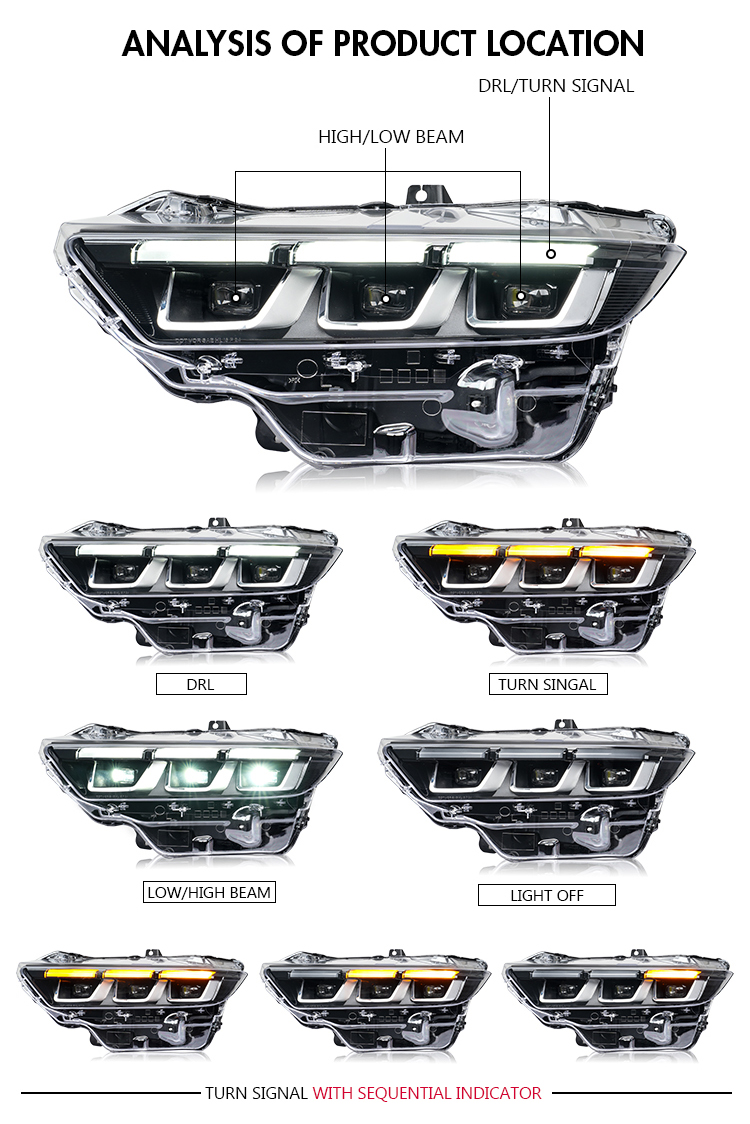 Ford Mustang Headlights Ford-A511-H For Ford Mustang (2024+) Head Lamp (OE Style) 16 Mustang Headlights