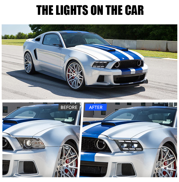 Ford Mustang Headlights Ford-A200 For Ford Mustang (2013–2014) 18 Mustang Headlights