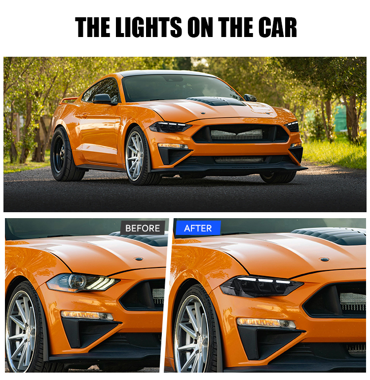 Ford Mustang Headlights Ford-A201B-T For Ford Mustang (2015–2017) Head Lamp 20 Mustang Headlights