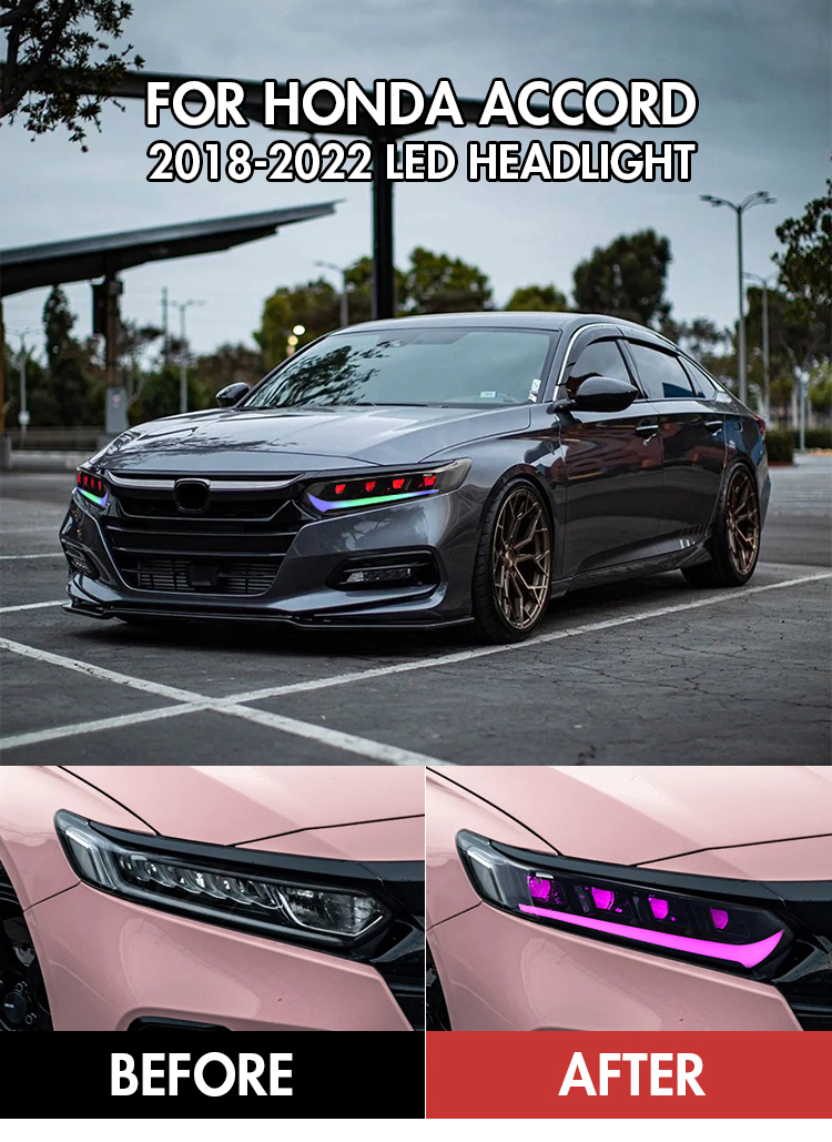 Honda Accord Headlights TT-YG-A150B / TT-YG-A150B-E / TT-YG-A150B-RGB For Honda Accord (2018–2021) Head Lamp 21 Accord Headlights